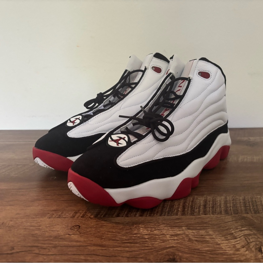 Jordan Pro Strong 'White Black Gym Red' size 12